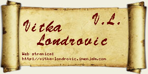 Vitka Londrović vizit kartica